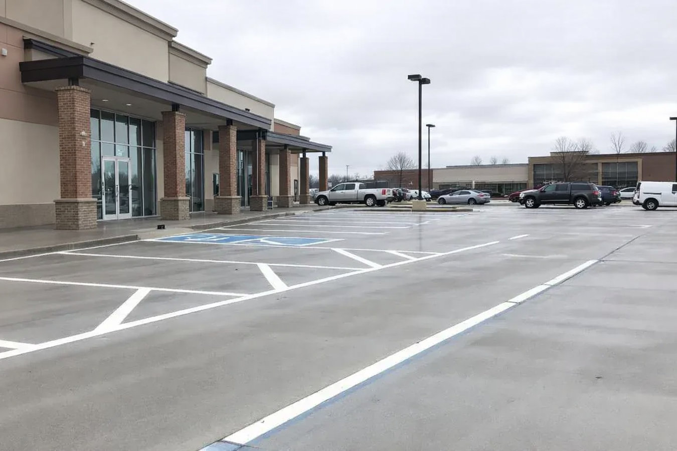 Concrete parking lot building in Port Arthur, TX
