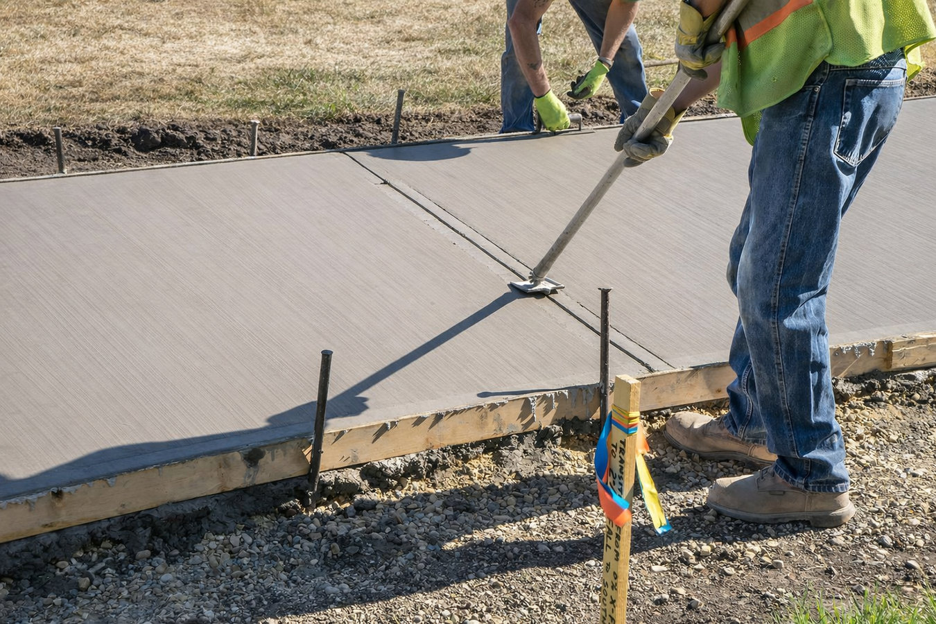 Concrete sidewalk building in Port Arthur, TX